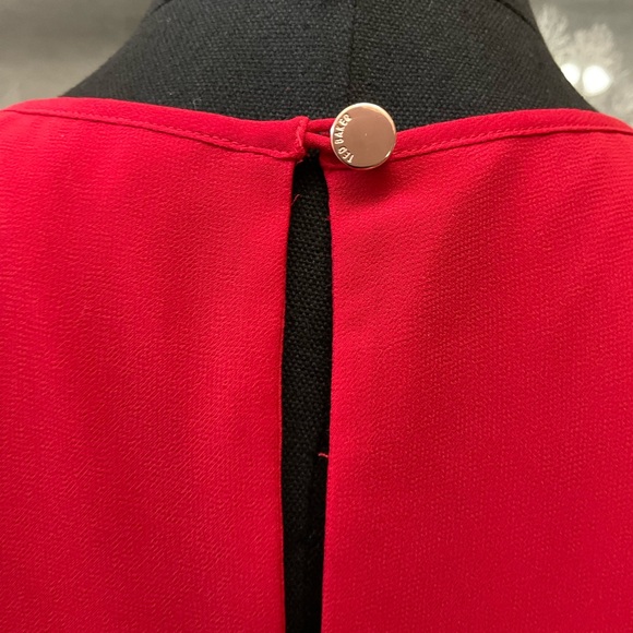 TED BAKER Women’s Red Cap Sleeve Circle Applique Hem Glana Dress Size 4 US 10 - Picture 8 of 13